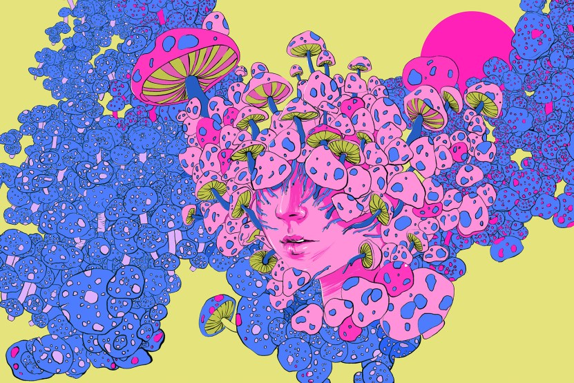 Psychedelic in Mushroom design